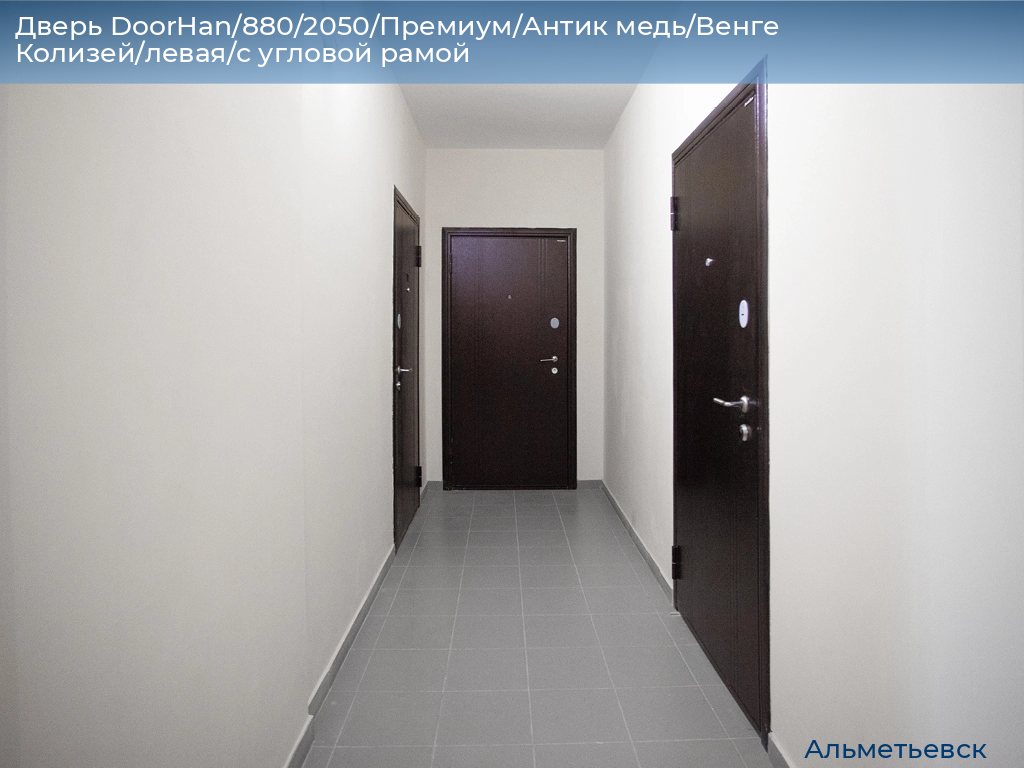 Дверь DoorHan/880/2050/Премиум/Антик медь/Венге Колизей/левая/с угловой рамой, almetevsk.doorhan.ru
