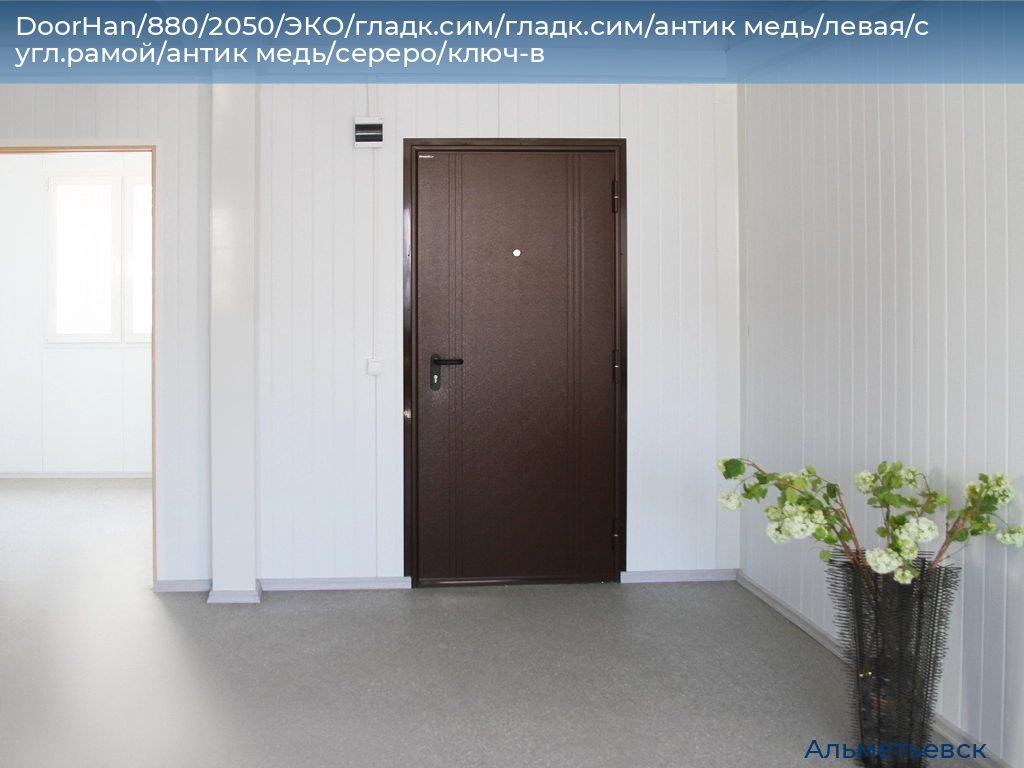 DoorHan/880/2050/ЭКО/гладк.сим/гладк.сим/антик медь/левая/с угл.рамой/антик медь/сереро/ключ-в, almetevsk.doorhan.ru